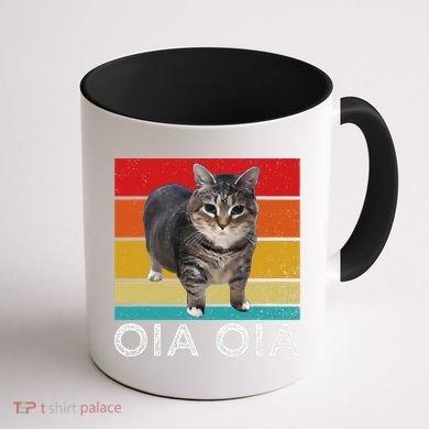Oia Cat Meme I Wake Up Engage In Tomfoolery Oiia Cat Spinnin Coffee Mug back