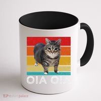 Oia Cat Meme I Wake Up Engage In Tomfoolery Oiia Cat Spinnin Coffee Mug thumb 1