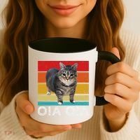 Oia Cat Meme I Wake Up Engage In Tomfoolery Oiia Cat Spinnin Coffee Mug thumb 3