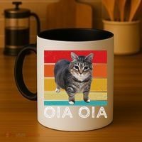 Oia Cat Meme I Wake Up Engage In Tomfoolery Oiia Cat Spinnin Coffee Mug thumb 4