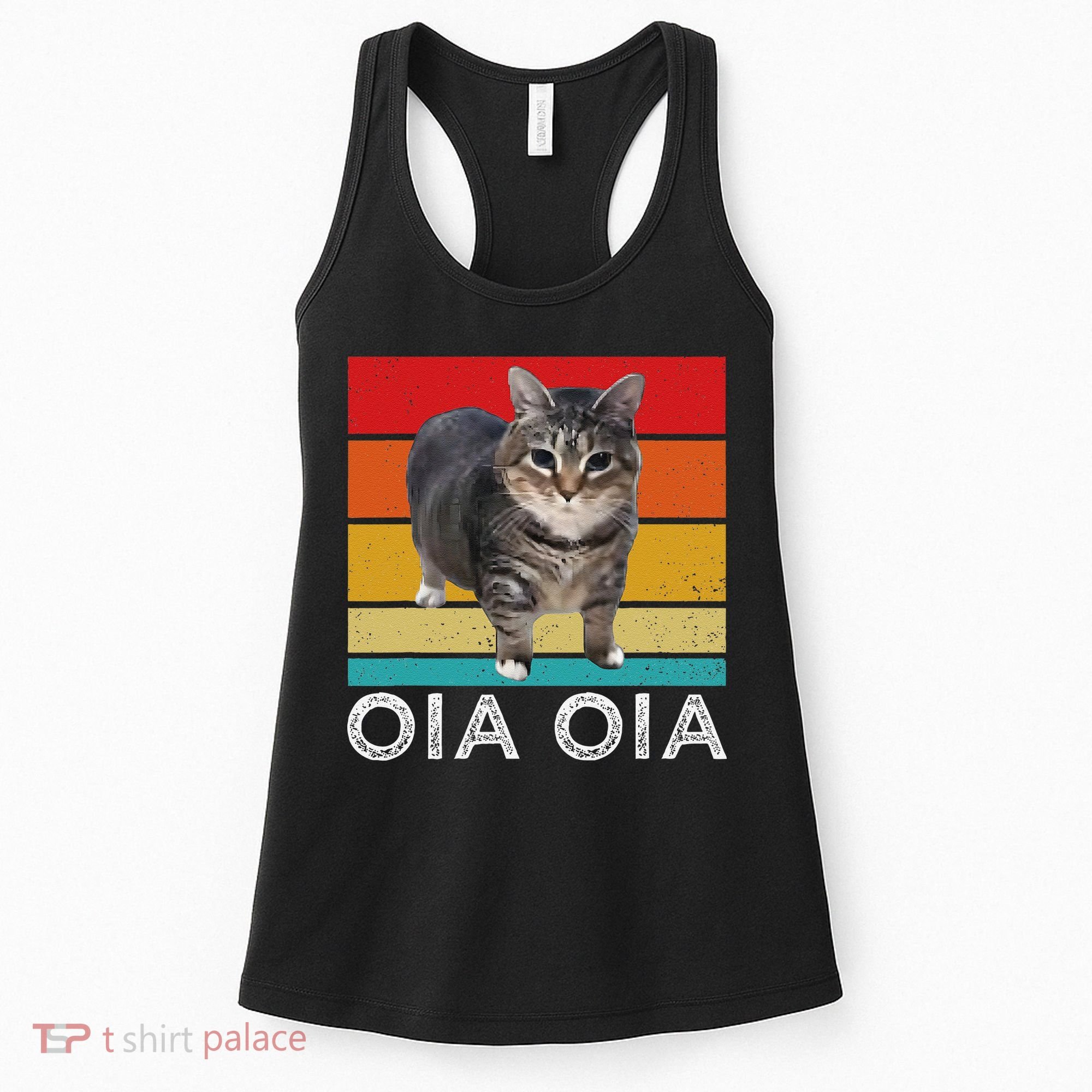 Oia Cat Meme I Wake Up Engage In Tomfoolery Oiia Cat Spinnin Women's Tank Top