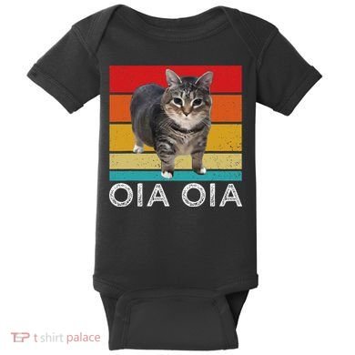 Oia Cat Meme I Wake Up Engage In Tomfoolery Oiia Cat Spinnin Baby Bodysuit
