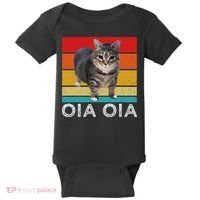 Oia Cat Meme I Wake Up Engage In Tomfoolery Oiia Cat Spinnin Baby Bodysuit thumb 0
