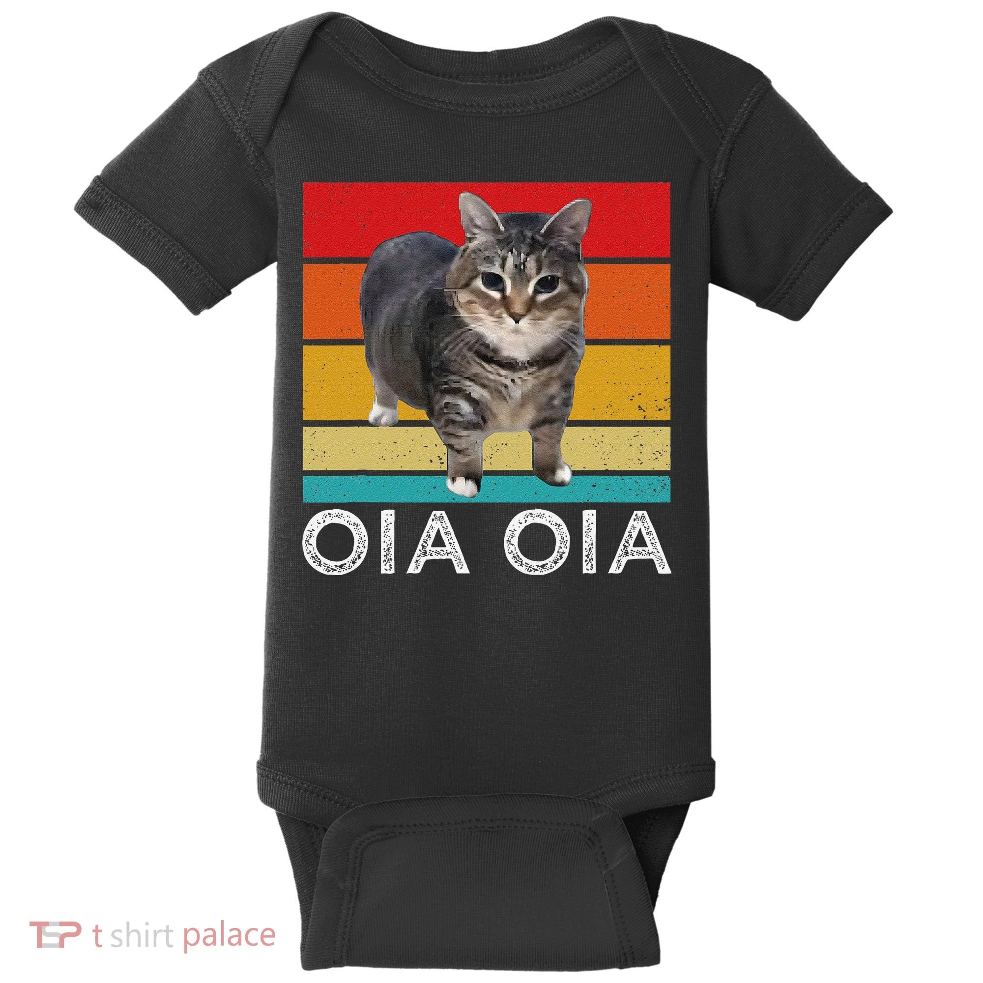 Oia Cat Meme I Wake Up Engage In Tomfoolery Oiia Cat Spinnin Baby Bodysuit