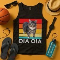 Oia Cat Meme I Wake Up Engage In Tomfoolery Oiia Cat Spinnin Tank Top thumb 4