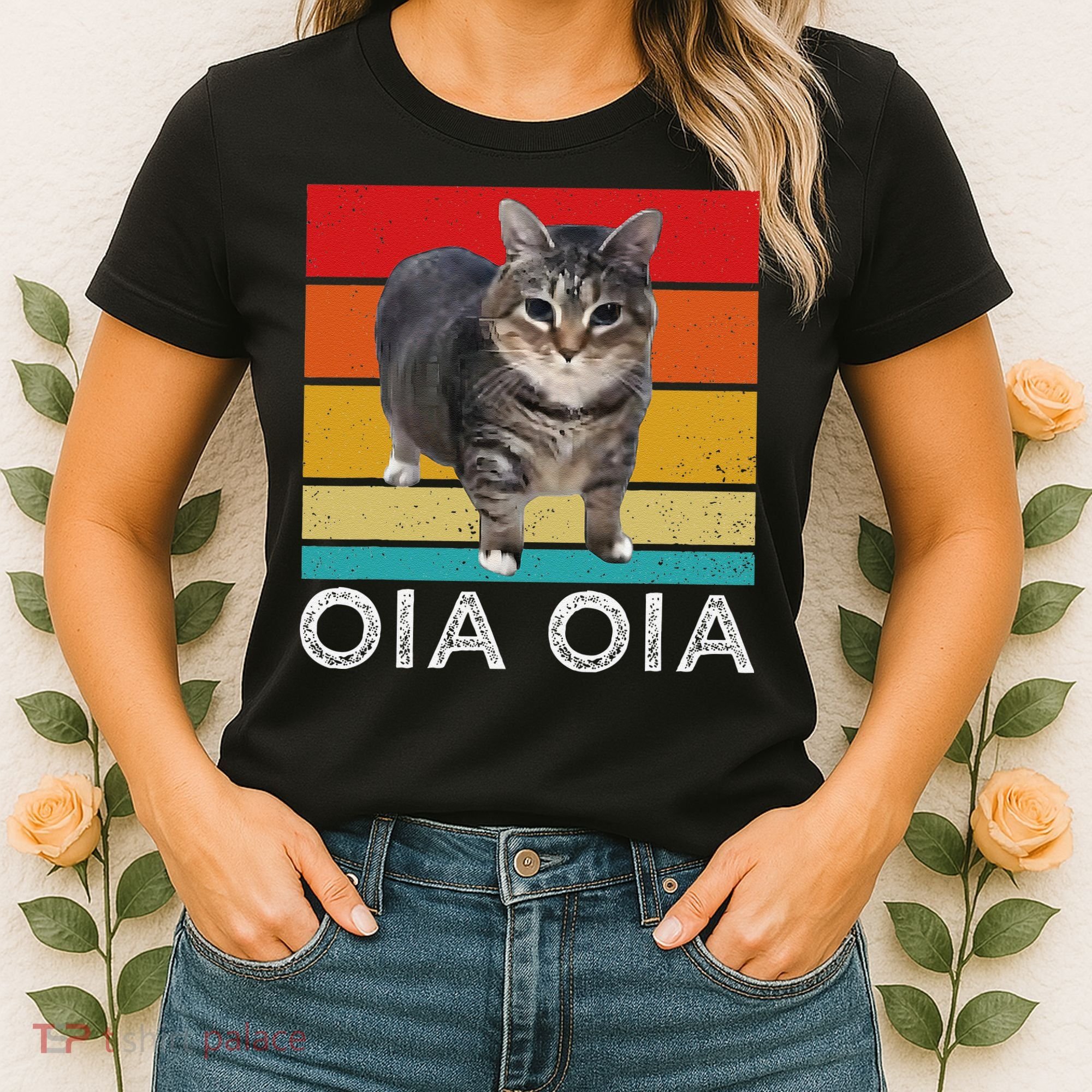Oia Cat Meme I Wake Up Engage In Tomfoolery Oiia Cat Spinnin Women's T-Shirt