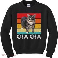 Oia Cat Meme I Wake Up Engage In Tomfoolery Oiia Cat Spinnin Kids Sweatshirt thumb 0