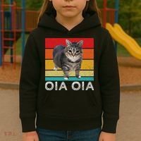 Oia Cat Meme I Wake Up Engage In Tomfoolery Oiia Cat Spinnin Kids Hoodie thumb 3