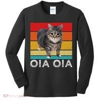 Oia Cat Meme I Wake Up Engage In Tomfoolery Oiia Cat Spinnin Kids Long Sleeve Shirt thumb 0