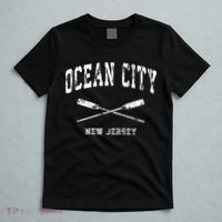 Ocean City New Jersey Vintage Nautical Crossed Oars T-Shirt thumb 5