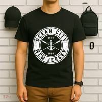 Ocean City New Jersey Nj Vintage Boat Anchor & Oars T-Shirt thumb 6