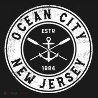 Ocean City New Jersey Nj Vintage Boat Anchor & Oars T-Shirt thumb 7