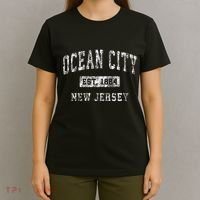 Ocean City New Jersey Nj Vintage Established Sports T-Shirt thumb 4