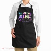 On Cloud Nine Flower Happy 9th Birthday 9 Years Old Funny Apron thumb 2