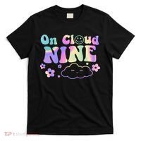 On Cloud Nine Flower Happy 9th Birthday 9 Years Old Funny T-Shirt thumb 0