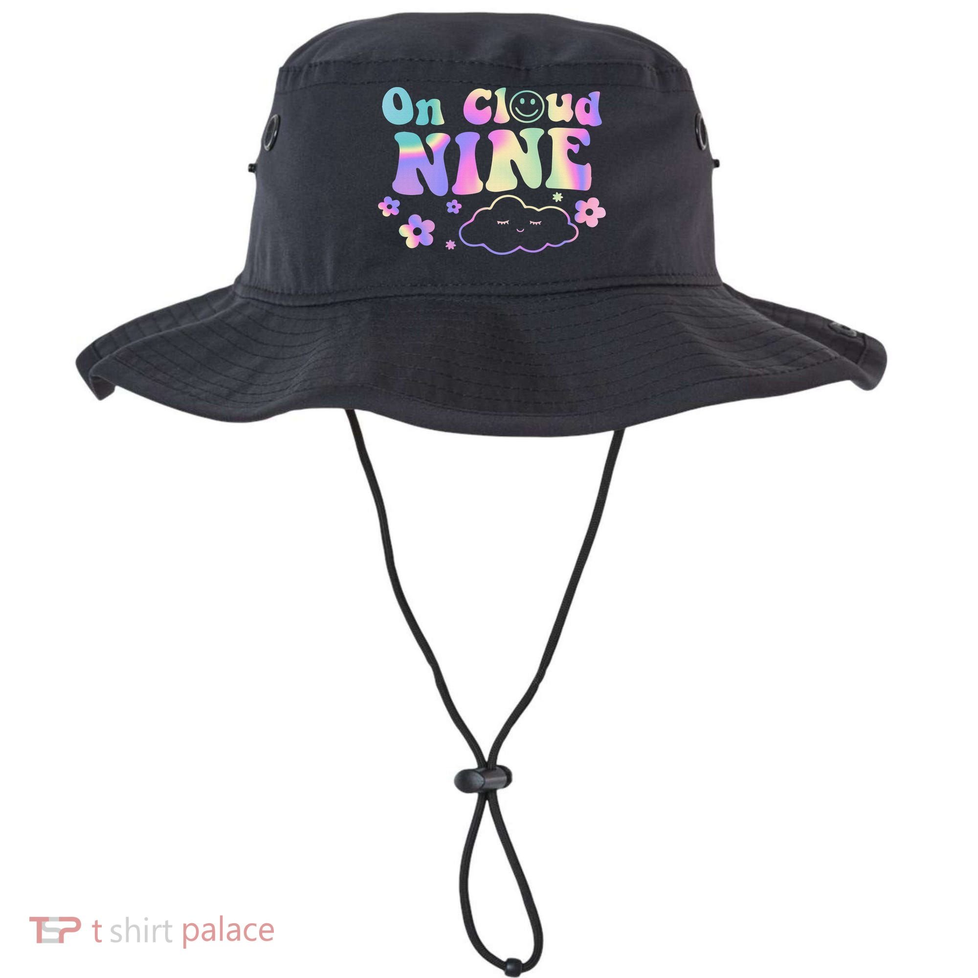 On Cloud Nine Flower Happy 9th Birthday 9 Years Old Funny Bucket Hat
