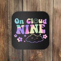 On Cloud Nine Flower Happy 9th Birthday 9 Years Old Funny Coaster thumb 0