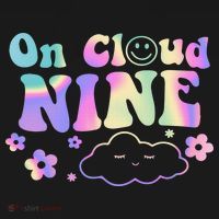 On Cloud Nine Flower Happy 9th Birthday 9 Years Old Funny Mousepad thumb 1