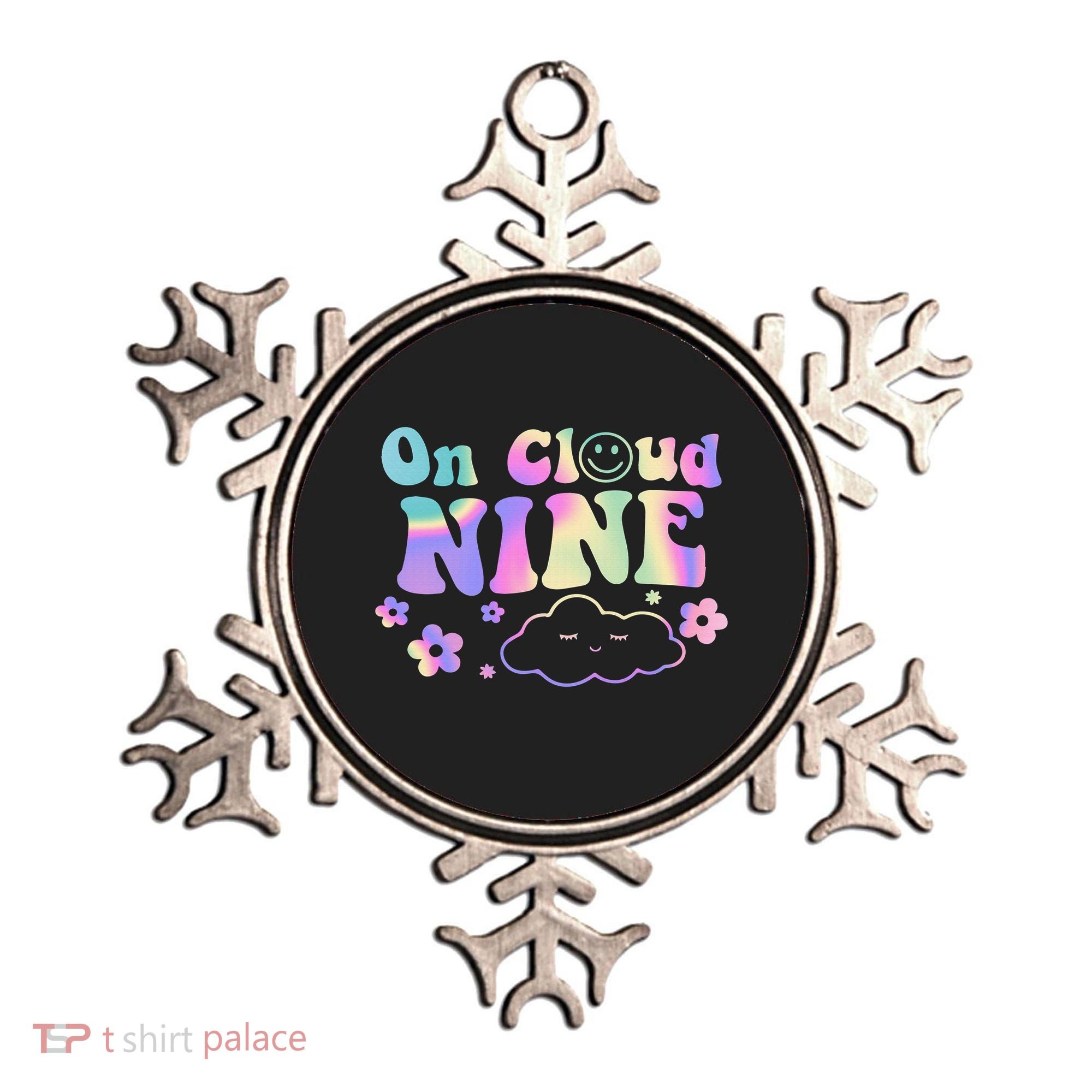 On Cloud Nine Flower Happy 9th Birthday 9 Years Old Funny Ornament