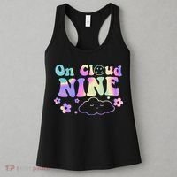 On Cloud Nine Flower Happy 9th Birthday 9 Years Old Funny Women's Tank Top thumb 3