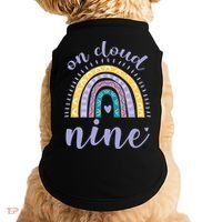 On Cloud Nine 9th Birthday 9 Years Old Rainbow Doggie Tank thumb 0