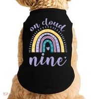 On Cloud Nine 9th Birthday 9 Years Old Rainbow Doggie Tank thumb 0