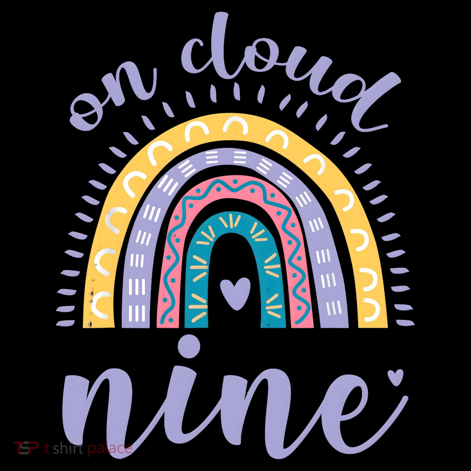 On Cloud Nine 9th Birthday 9 Years Old Rainbow Apron