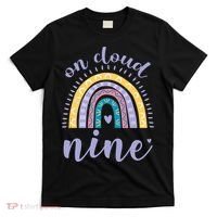 On Cloud Nine 9th Birthday 9 Years Old Rainbow T-Shirt thumb 0