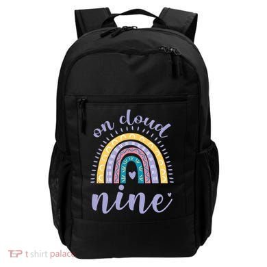 On Cloud Nine 9th Birthday 9 Years Old Rainbow Backpack