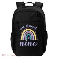On Cloud Nine 9th Birthday 9 Years Old Rainbow Backpack thumb 0