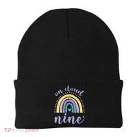 On Cloud Nine 9th Birthday 9 Years Old Rainbow Beanie thumb 0
