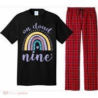 On Cloud Nine 9th Birthday 9 Years Old Rainbow Pajama Set thumb 0