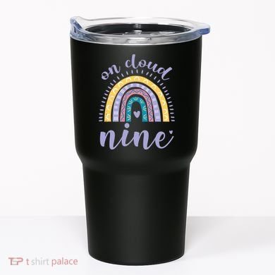 On Cloud Nine 9th Birthday 9 Years Old Rainbow Tumbler