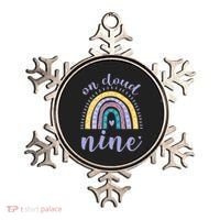 On Cloud Nine 9th Birthday 9 Years Old Rainbow Ornament thumb 0