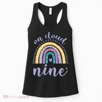 On Cloud Nine 9th Birthday 9 Years Old Rainbow Women's Tank Top thumb 0