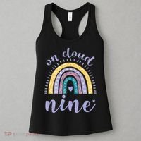 On Cloud Nine 9th Birthday 9 Years Old Rainbow Women's Tank Top thumb 3