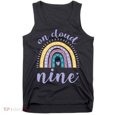 On Cloud Nine 9th Birthday 9 Years Old Rainbow Tank Top
