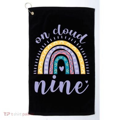 On Cloud Nine 9th Birthday 9 Years Old Rainbow Golf Towel