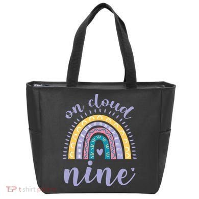 On Cloud Nine 9th Birthday 9 Years Old Rainbow Tote Bag