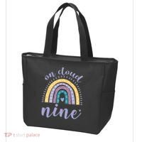 On Cloud Nine 9th Birthday 9 Years Old Rainbow Tote Bag thumb 3