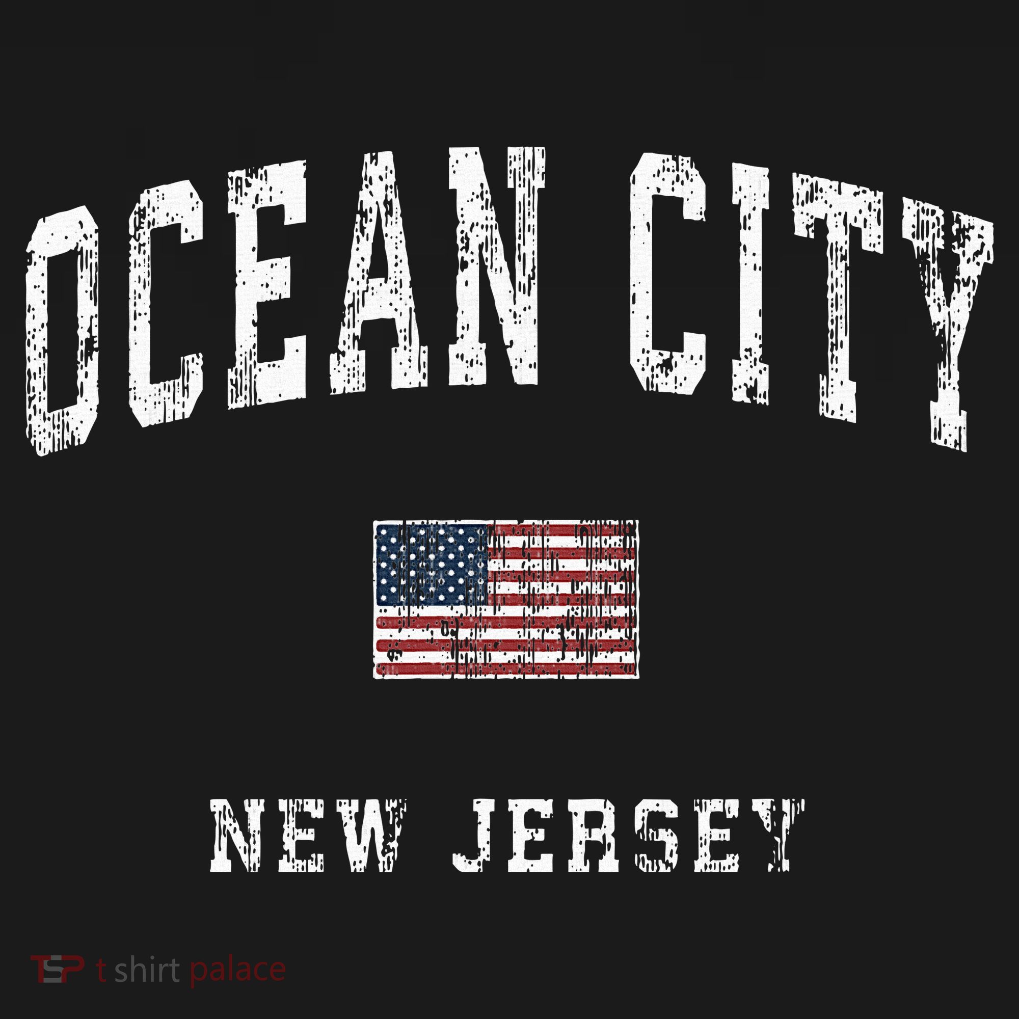 Ocean City New Jersey Nj American Flag Sports Women's Hoodie