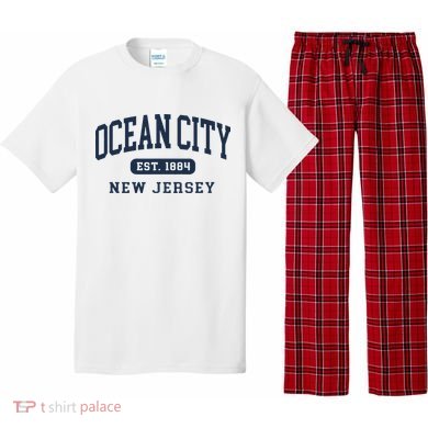 Ocean City New Jersey Retro Est Vintage Souvenir Pajama Set