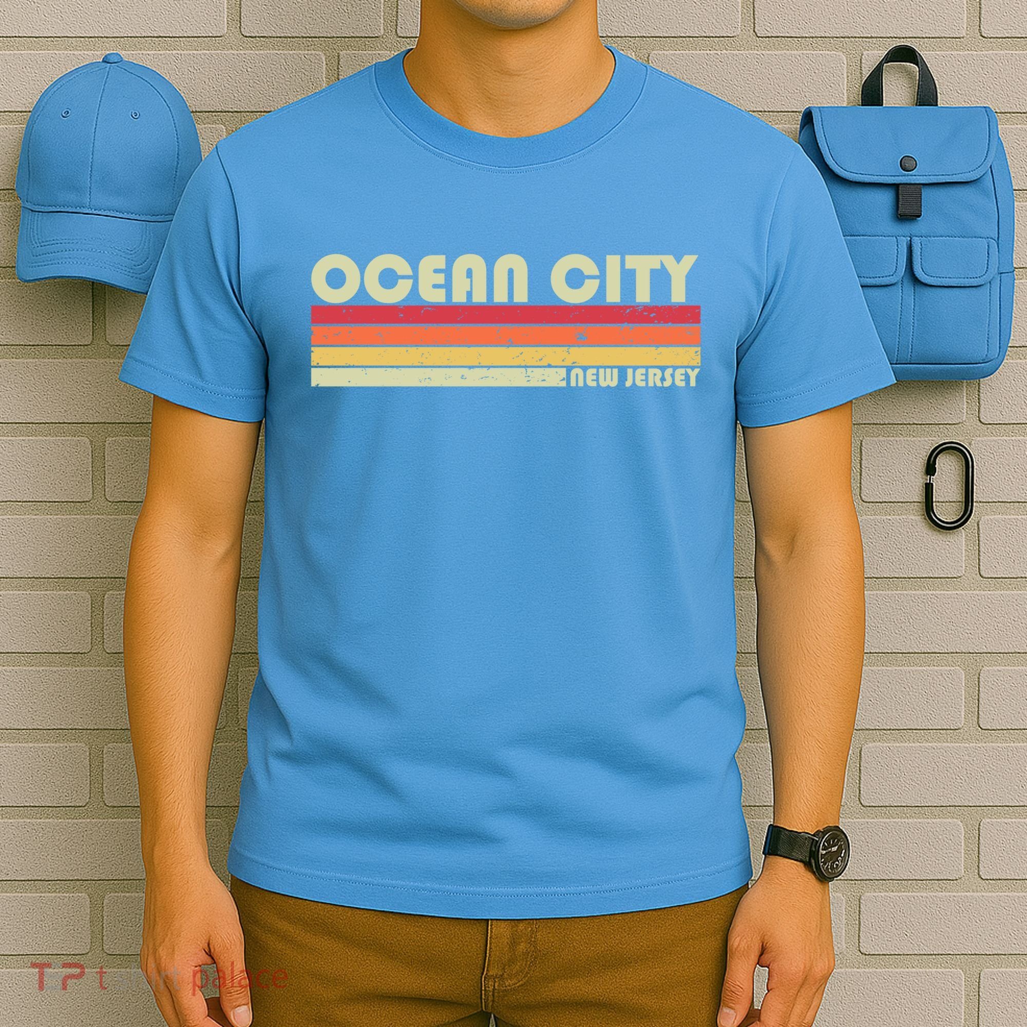 Ocean City Nj New Jersey Funny City Home Roots Gift Retro Great Gift T-Shirt