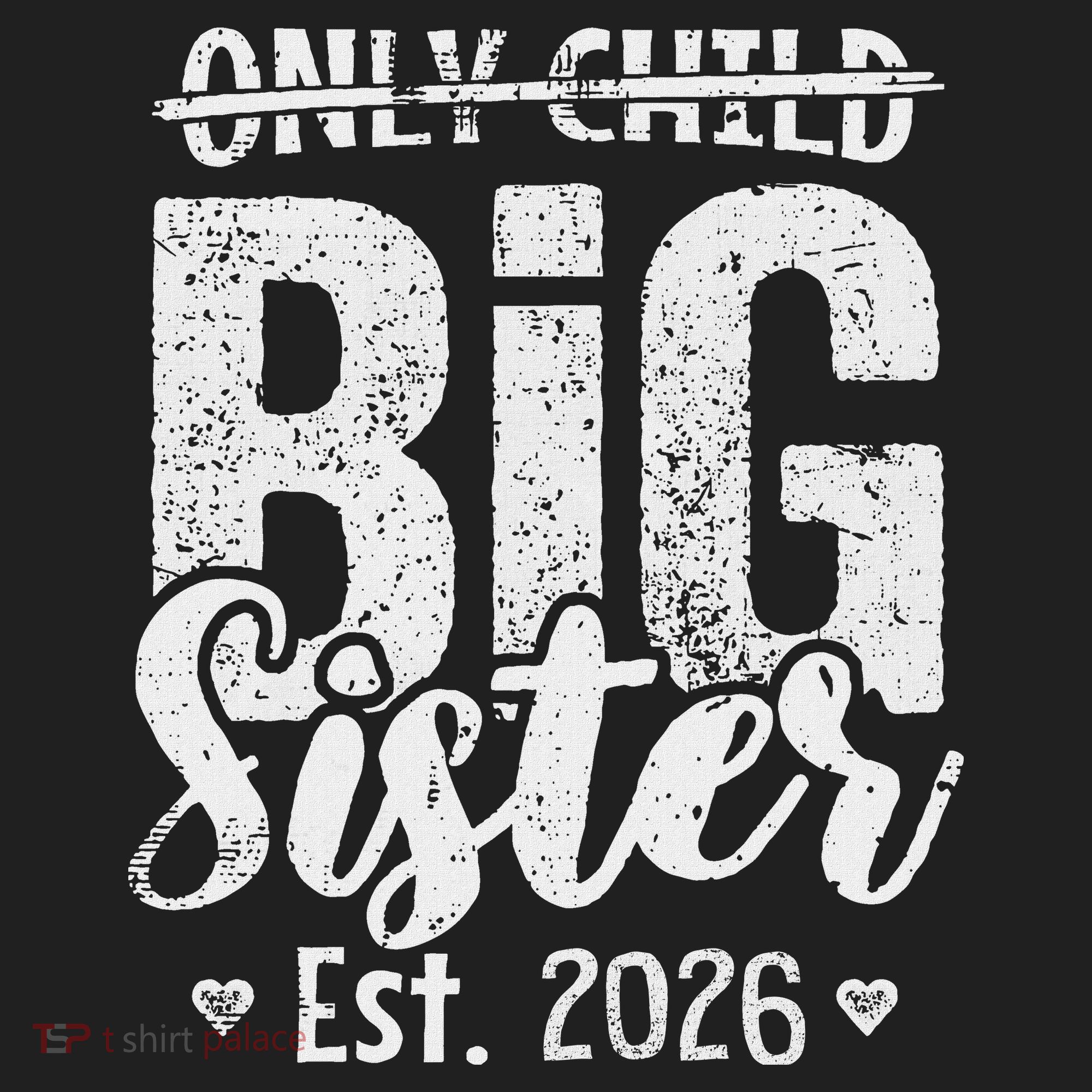 Only Child No More Big Sister EST 2026 Beanie