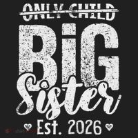 Only Child No More Big Sister EST 2026 Tumbler thumb 3