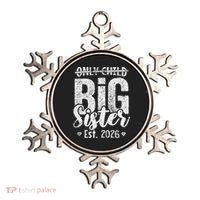 Only Child No More Big Sister EST 2026 Ornament thumb 0