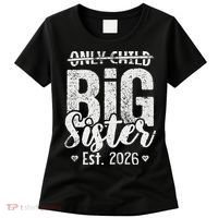 Only Child No More Big Sister EST 2026 Women's T-Shirt thumb 0