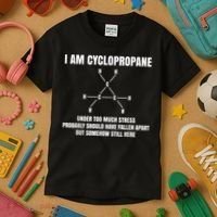 Organic Chemistry Nerd Cyclopropane Stress Joke Kids T-Shirt thumb 3