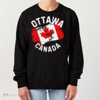 Ottawa Canada Ontario Canadian Maple Leaf Flag Women's Sweatshirt thumb 0