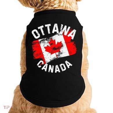 Ottawa Canada Ontario Canadian Maple Leaf Flag Doggie Tank
